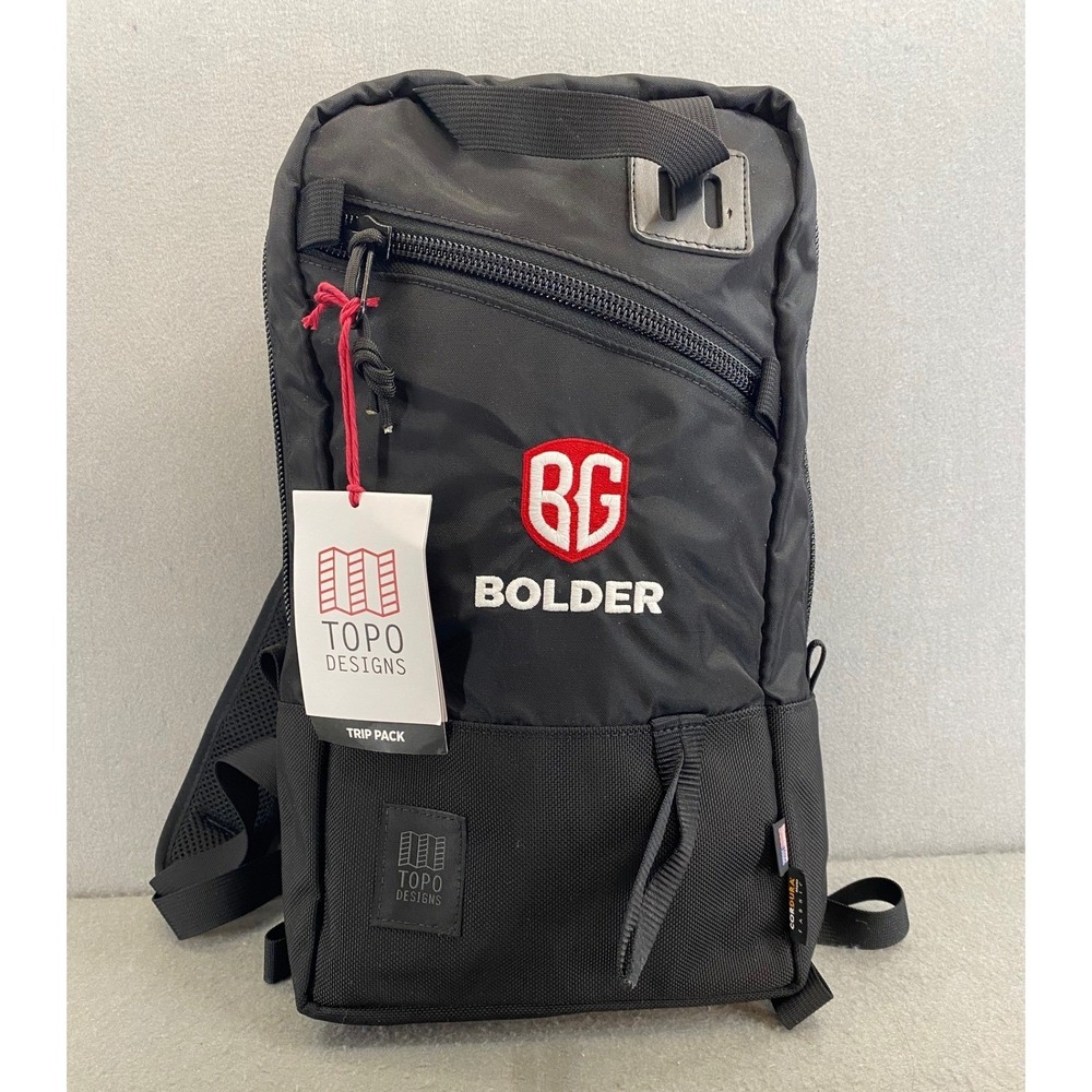 Topo Designs TRIP Pack Black Cordura Backpack Bolder BG Logo US Made NWT